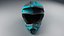 3D moto helmet blue