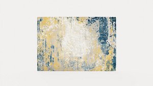 3D TWILIGHT TWI22 NAVY GOLD RUG model
