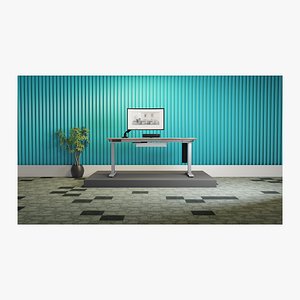 Standing Desk Rigged 3d model 3D
