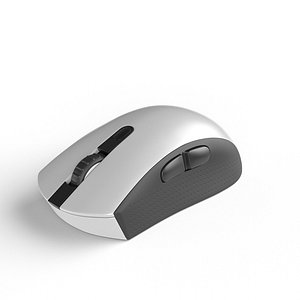 Modern Wireless Mouse Gray 3D model