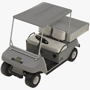 Golf Cart Utility Vehicle Rigged for Maya