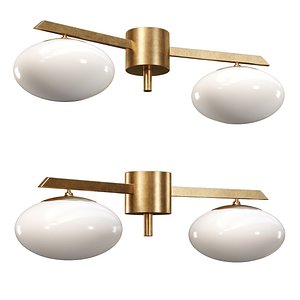 Ceiling Lamp by Angelo Lelli Style 2 Opalines