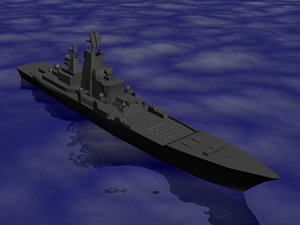 russian battlecruiser class 3d max
