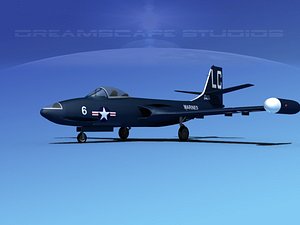 3d korean f2h banshee jet fighter model