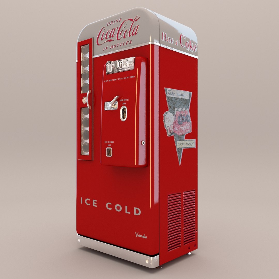 3d model coca cola vending machine