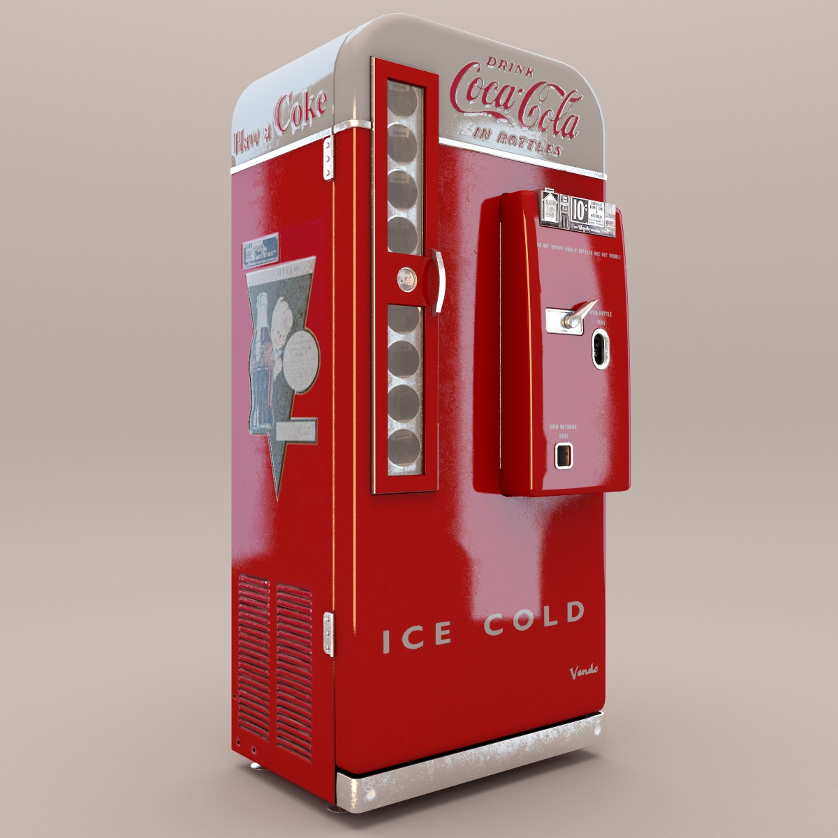 3d model coca cola vending machine