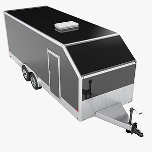 Enclosed Car Hauler Trailer 12 3D model