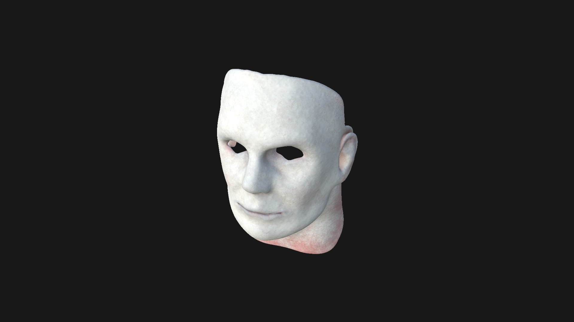 3D Michael Myers Halloween Mask 01 White Character Design Model