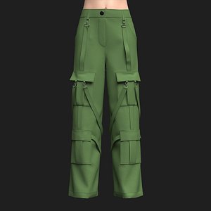 3D model Womens Cargo Pant 3d Model