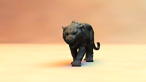 statue panther 3d c4d