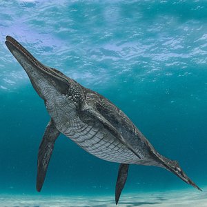 3D Ichthyotitan-severnesis - 8K animated ichthyosaurus