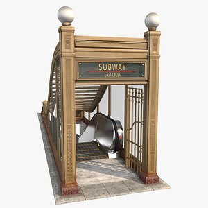 3D chicago subway entrance model