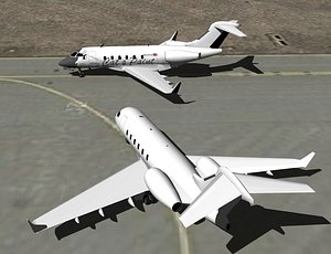 bombardier challenger 300 3d 3ds
