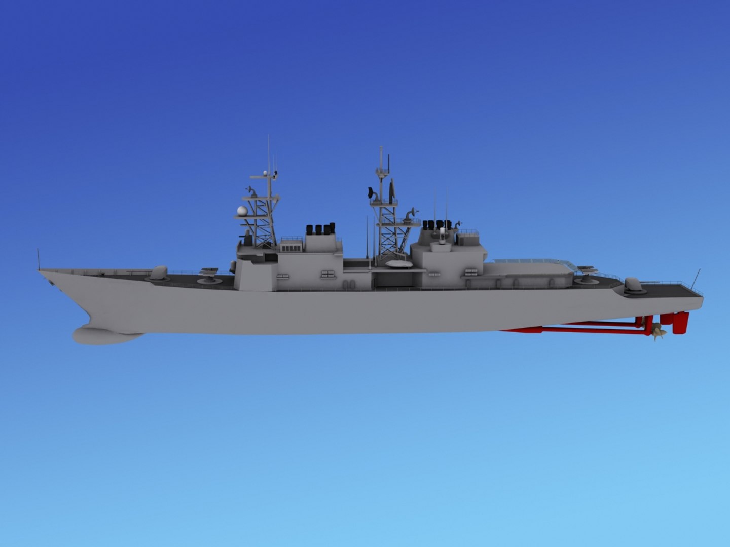 3d Model Kidd Class Destroyer