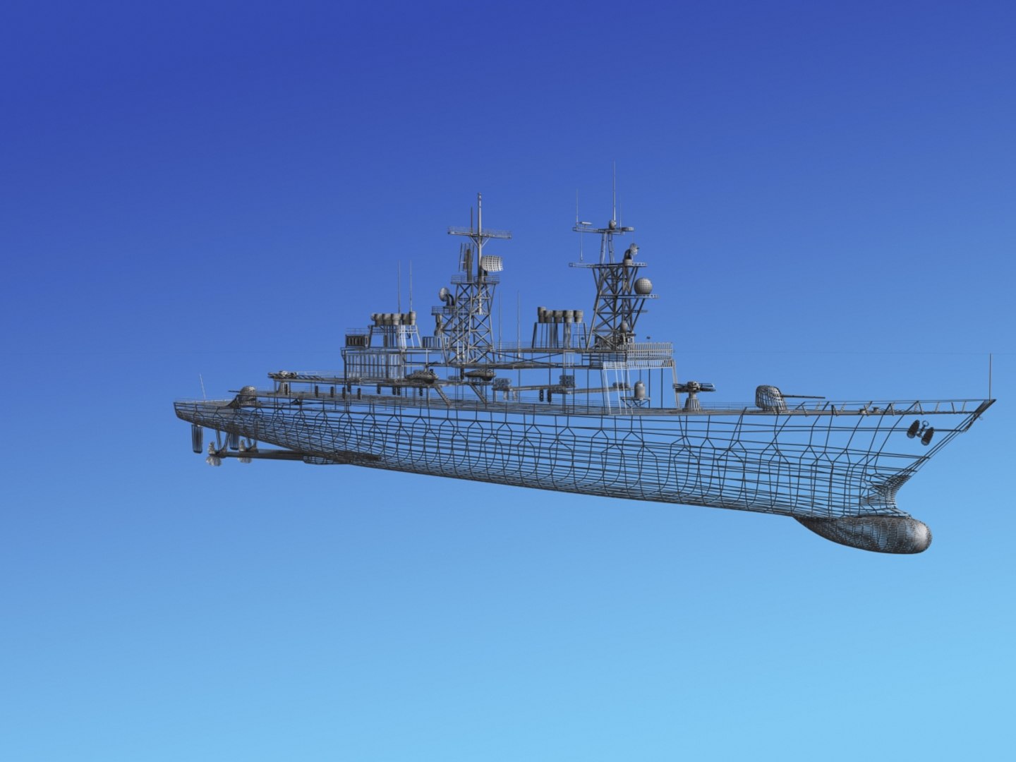 3d Model Kidd Class Destroyer