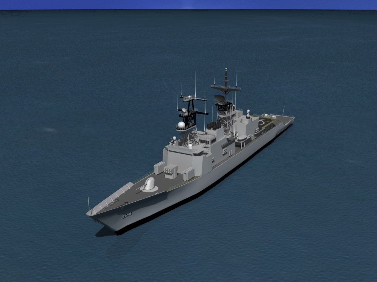 3d Model Kidd Class Destroyer