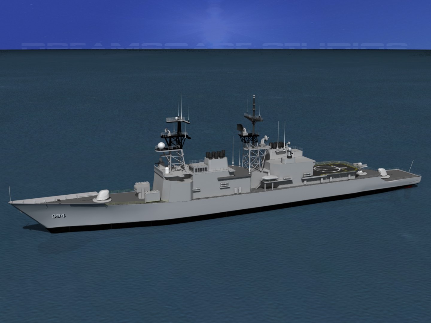 3d Model Kidd Class Destroyer