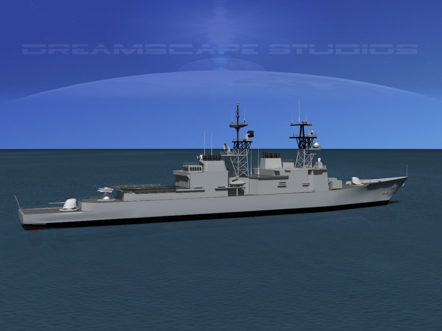 3d Model Kidd Class Destroyer