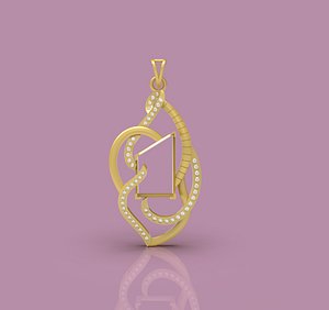 Fancy Gold Pendant - 0119 model