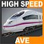 Скоростной поезд - AVE Siemens Velaro с салоном