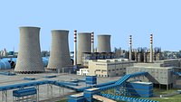 Coal-Fired Power Plant  Thermal Power Station Complex
