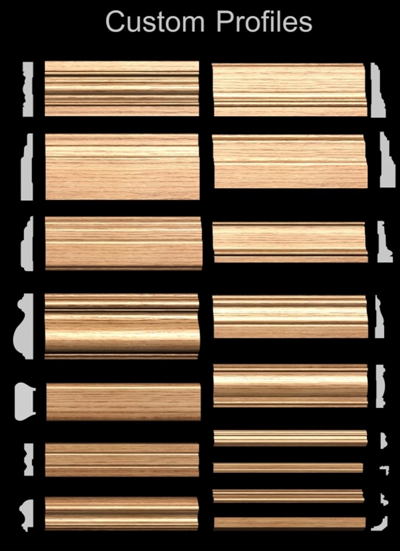 Wood Mouldings Mouldings-1 Door 3d Model