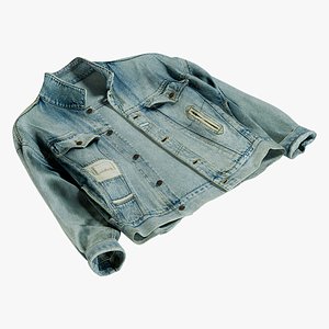3D realistic jean jacket 2