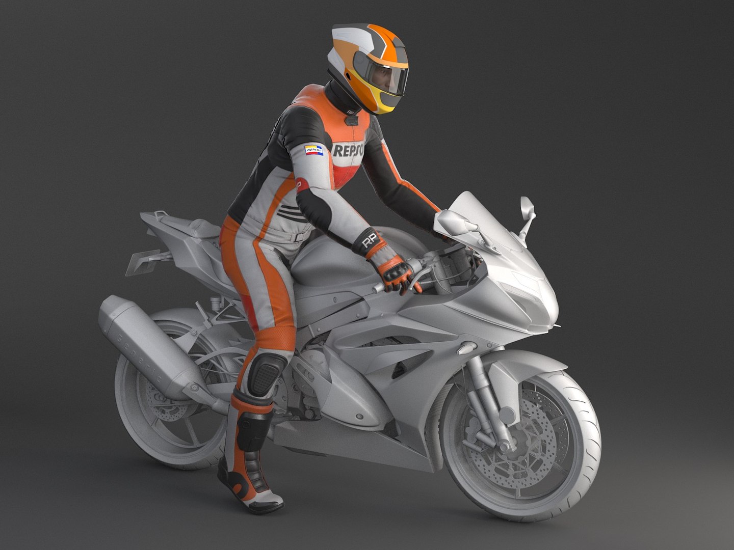 Biker Motorcycle Rider 3D Model - TurboSquid 1149659