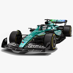 F1 Aston Martin AMR24 2024 Formula 1 Race Car