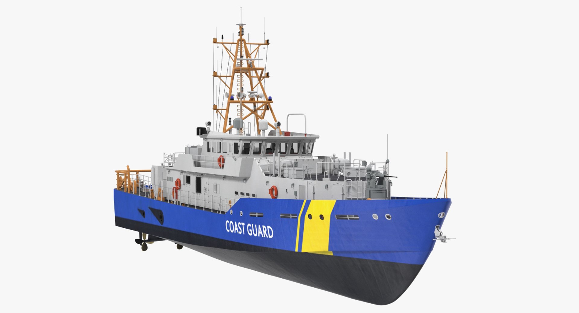 Coast Guard Patrol Boat Island Class 3D Model 3D model preview