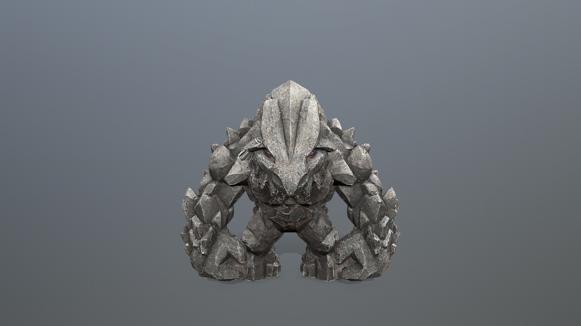 3D Stone Monster Model - TurboSquid 2388240