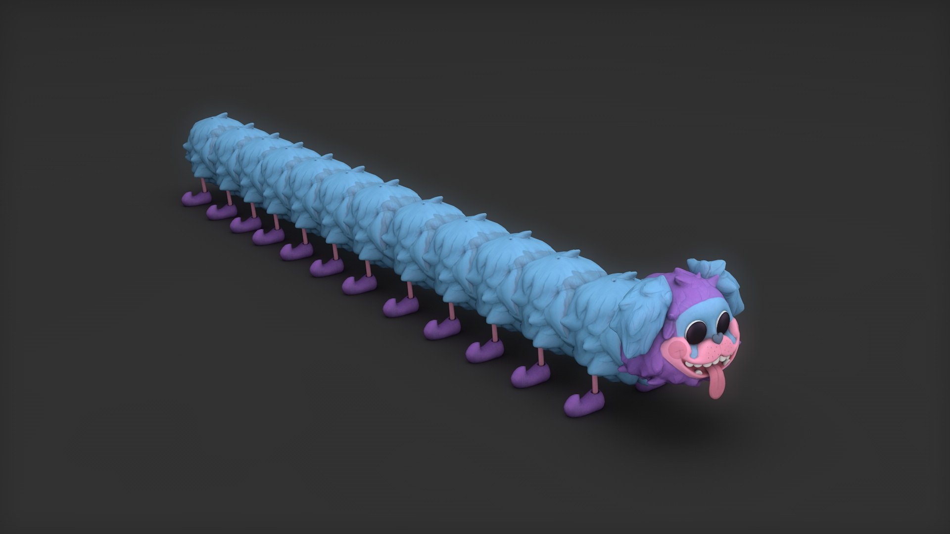 Poppy playtime PJ Pug-a-Pillar fan made 3D PRINT MODEL