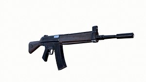 3D old rifle hk33a2 model