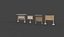 Bulletin Board set 3D model
