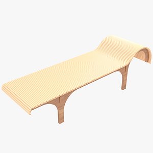 minimalist divan chaise lounge 3D model
