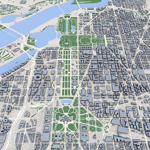 Washington City Columbia USA 3D model