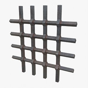 3D Old Prison Bars