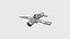 Satellite F08 Aluminium - Conception spatiale SciFi