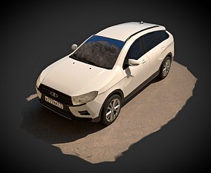 3D russian lada vesta cross