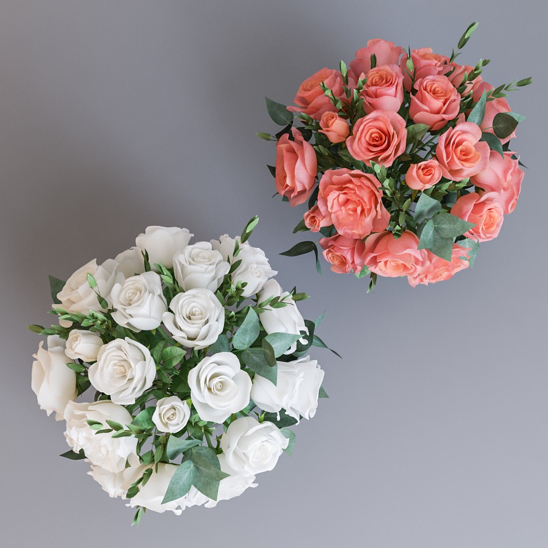 White Roses 3D Model - TurboSquid 1286016