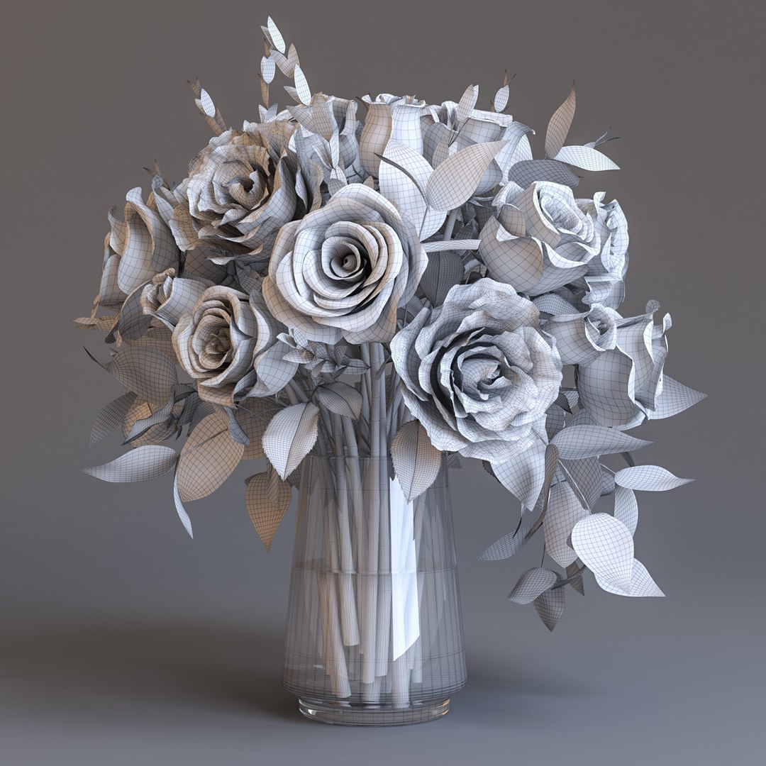 White Roses 3D Model - TurboSquid 1286016