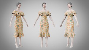 Dress 17 Retro Geometric Abstract