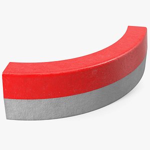 Sidewalk Curb Curved Red