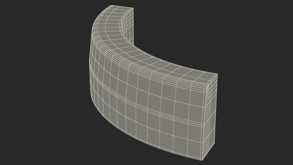 3D Sidewalk Curb Curved Red - TurboSquid 2031256