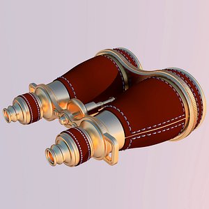 Binoculars Cosplay 3d Print - Leather and gold