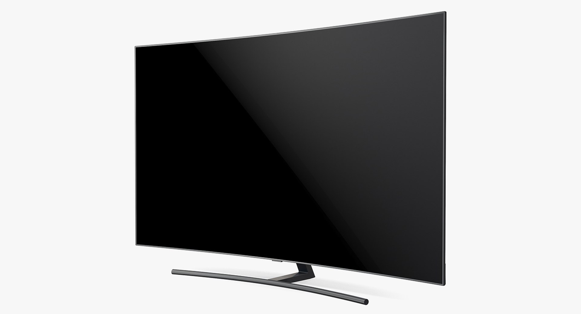 Smart QLED TV 3D model preview