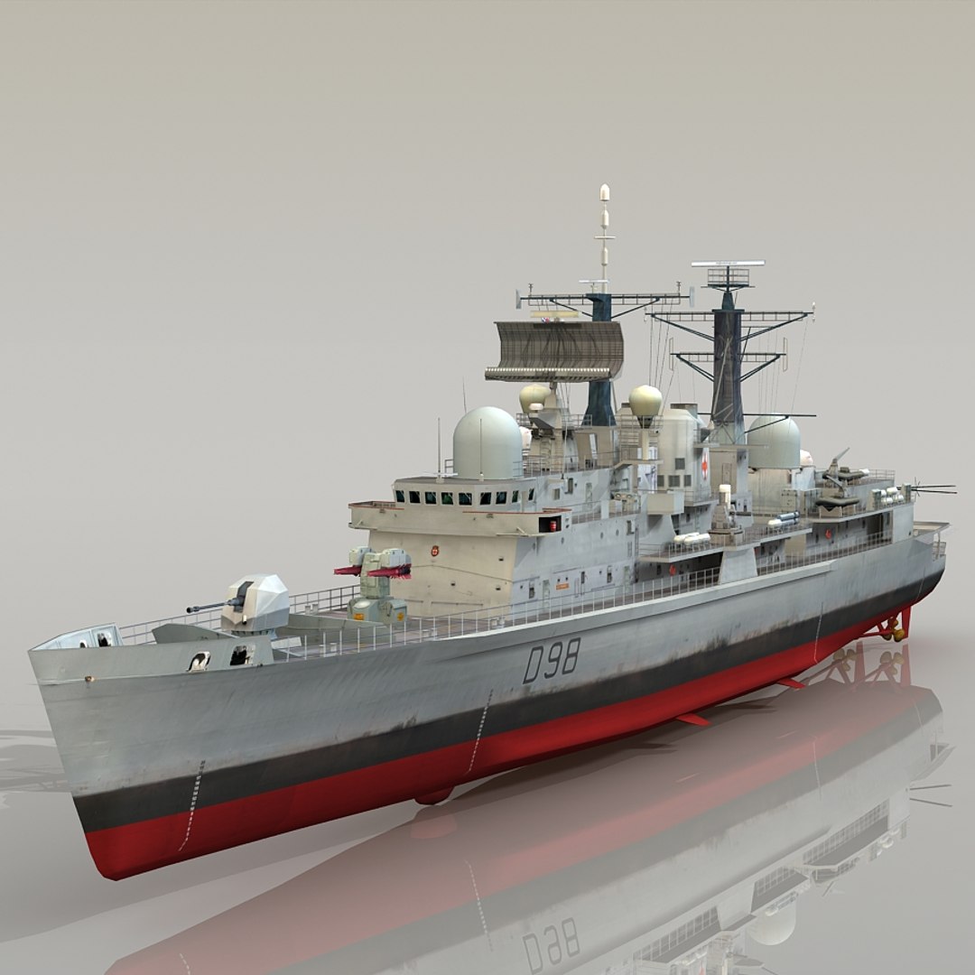 3d Hms York D98 Type Model