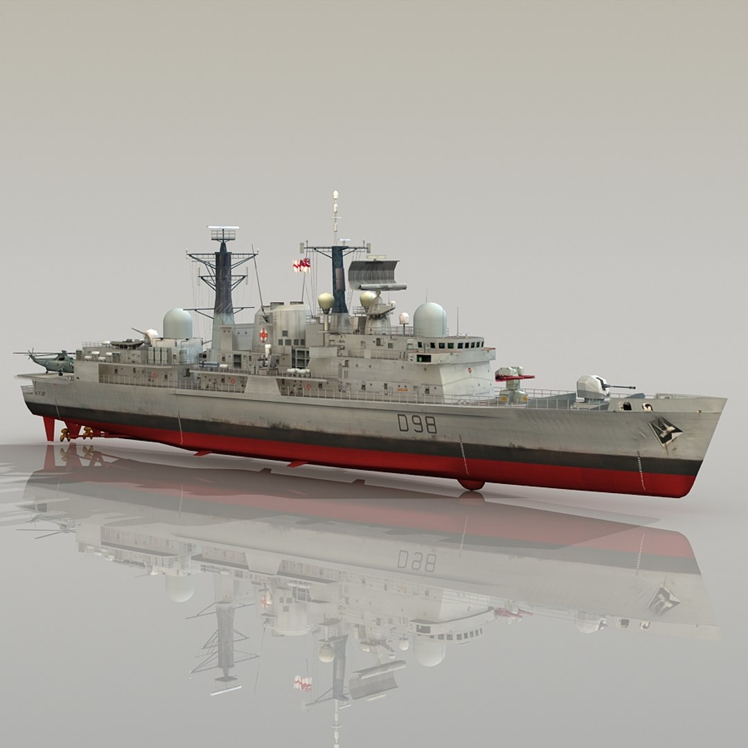3d Hms York D98 Type Model