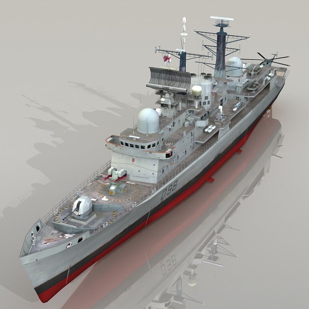 3d Hms York D98 Type Model