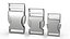Set of 3 Buckles for Lanyards or similar Low-poly 3D model